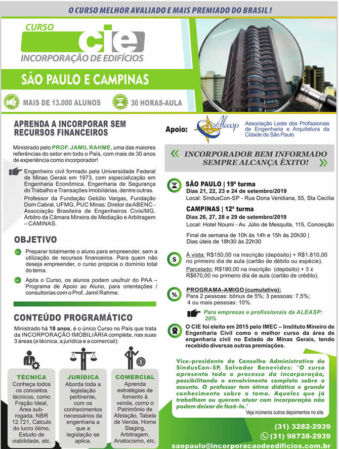 CIE - Curso de Incorporação de Edifícios